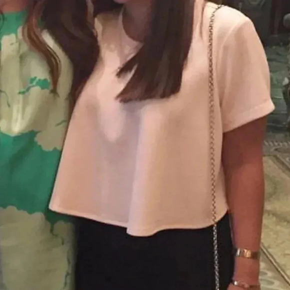 Torn By Ronny Kobo - SIZE SMALL - Wore Once Blush Pink Crop Top - Picture 2 of 2